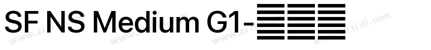 SF NS Medium G1字体转换 SF NS Medium G1字体转换